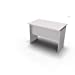 One Living Scrivania da Ufficio Panel Desk Tavolo Porta PC Bianco